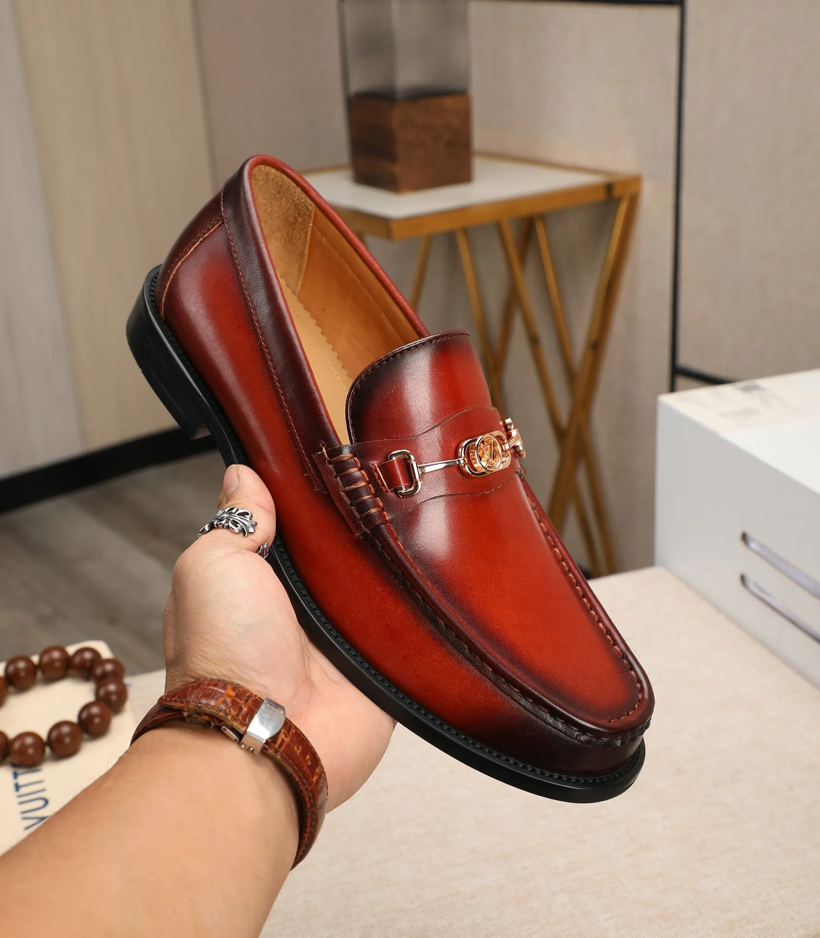 Men's shoes 💰580 📛📛Original (water-dyed cow lining) Gucci GUCCI official website formal shoes 🌀 Italian 🇮🇹 imported cowhide ➕ top imported water-dyed cowhide lining 💋 fine handmade original bottom, the real thing looks better when photographed in person Standard size 38-44